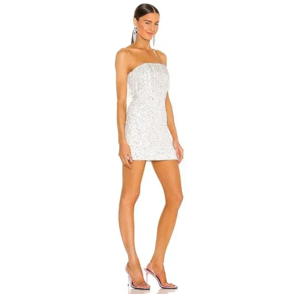 Retrofete Dress Cassandra Strapless Mini in White - Picture 4 of 16